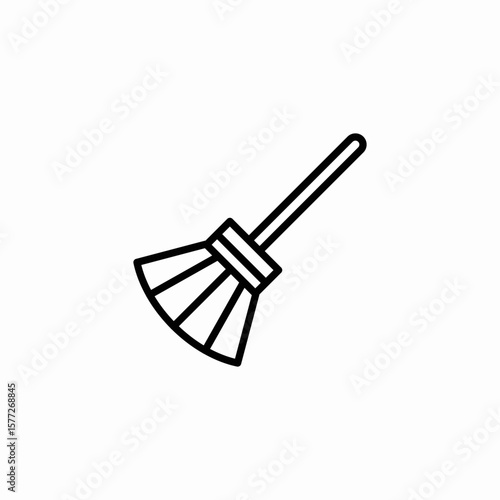 broom sweeping icon sign vector