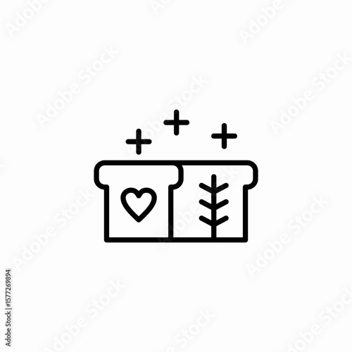 donate bread icon sign vector