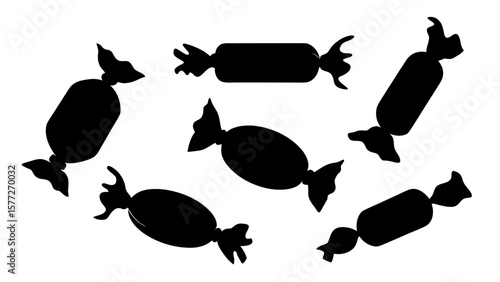 Candy silhouette vector, candy icon, vector illustration