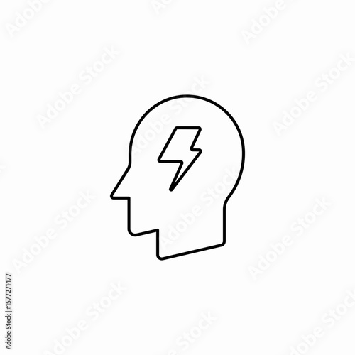 mental energy icon sign vector