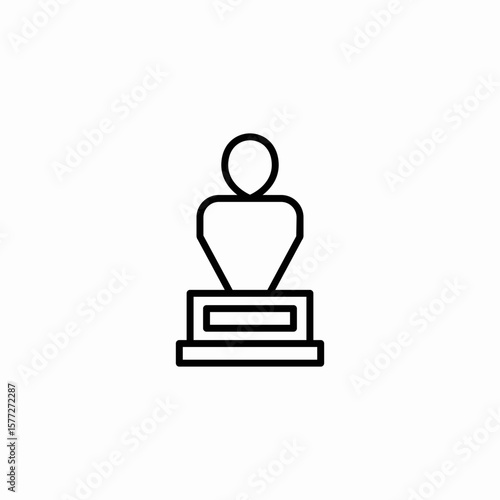 oscar prize icon sign vector
