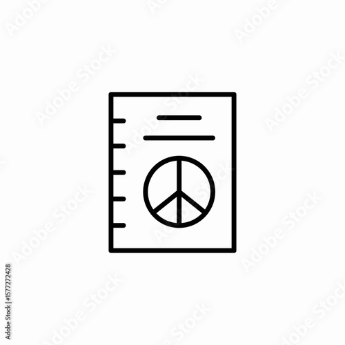 peace document icon sign vector