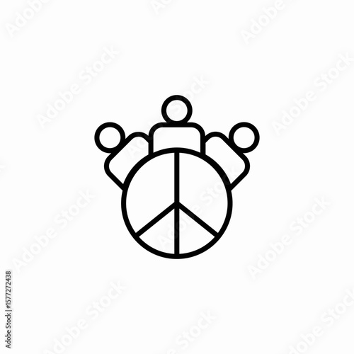 peaceful group icon sign vector