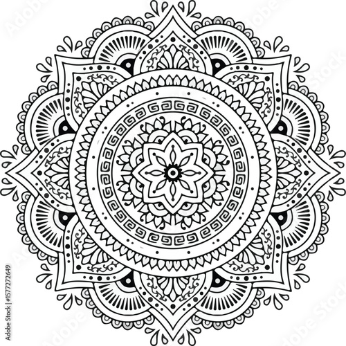 luxury ornamental mandala pattern background design Pro Vector