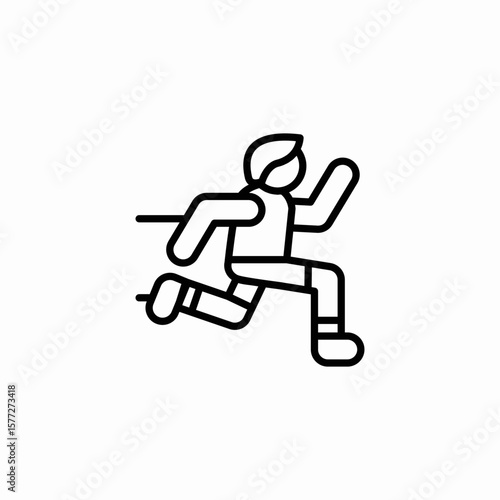running jogging icon sign vector