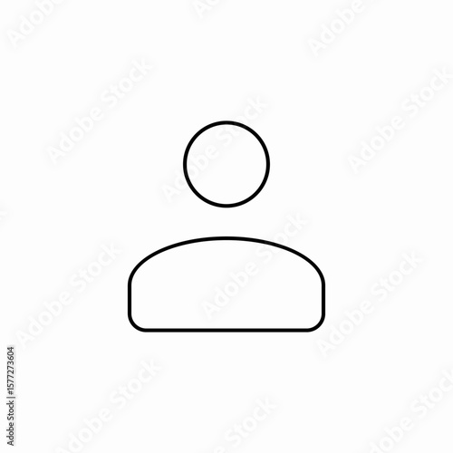 single person user icon sign vector