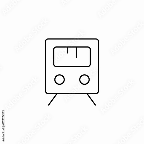 train front view icon sign vector