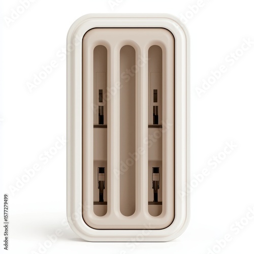 Modern Power Strip with Three Outlets and Minimalist Design