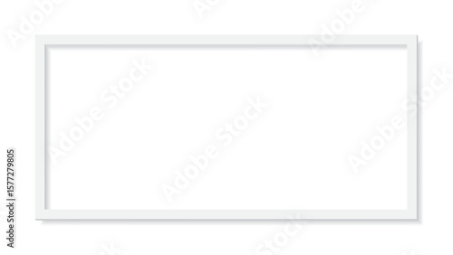 3D gray rectangle frame paper cut style on white background graphic illustration.