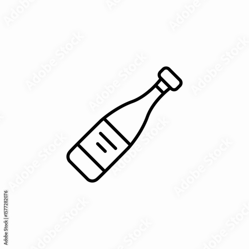 champagne bottle icon sign vector