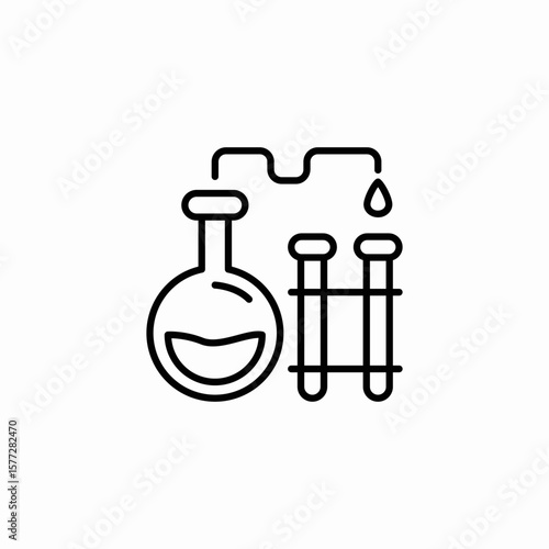 chemical transfer setup icon sign vector