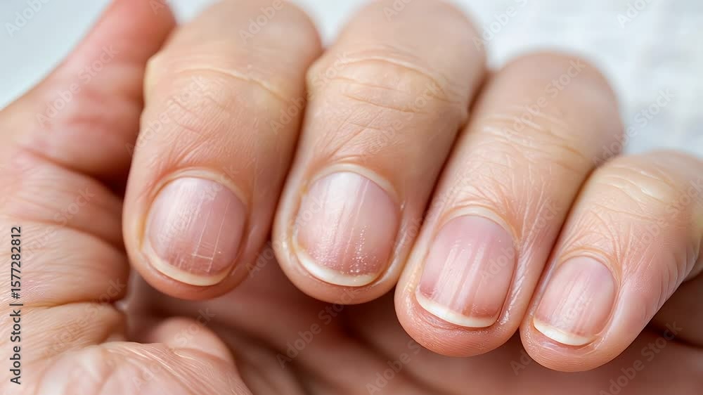 Unresolved fingernail trauma close up reveals natural skin texture and damage on hand nail surface showing subtle emotional depth and stress signs Unresolved fingernail trauma close up reveals natural skin texture and damage on hand nail surface showing subtle emotional depth and stress signs