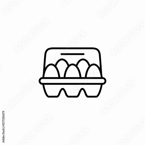 egg pack icon sign vector