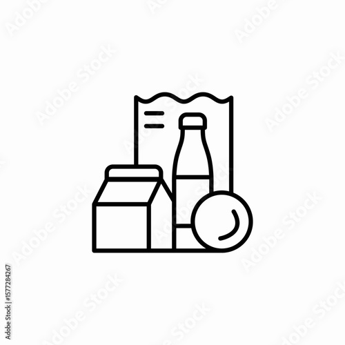 grocery shopping icon sign vector