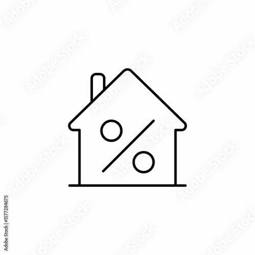 house price rates icon sign vector