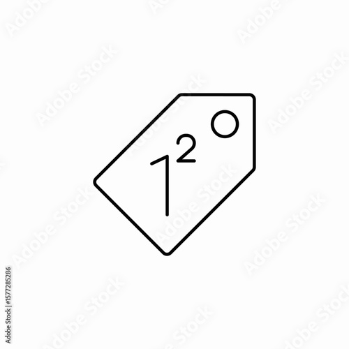 label seventy two icon sign vector