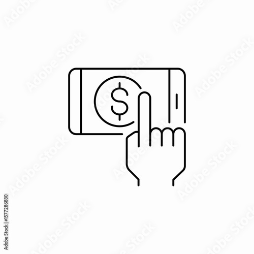 one click purchase icon sign vector