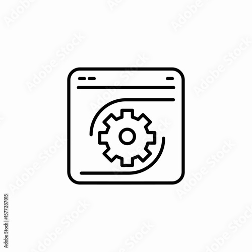 page settings icon sign vector