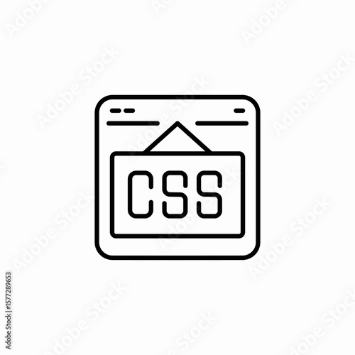 webpage css icon sign vector