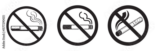 No Smoking Signs in Different Styles