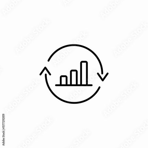 data cycle icon sign vector