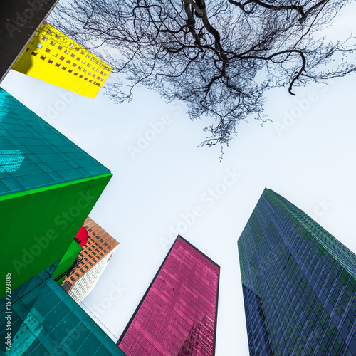 skyscrapers in the sky