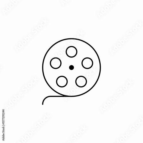 film reel icon sign vector