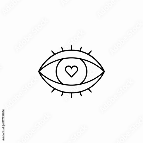 love eye icon sign vector