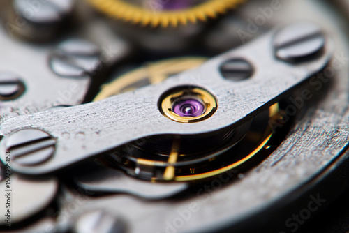 Wallpaper Mural Details of a watch mechanism showcasing intricate components Torontodigital.ca