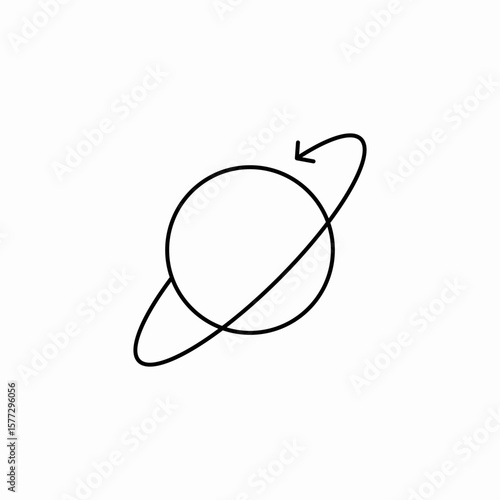 planet orbit icon sign vector
