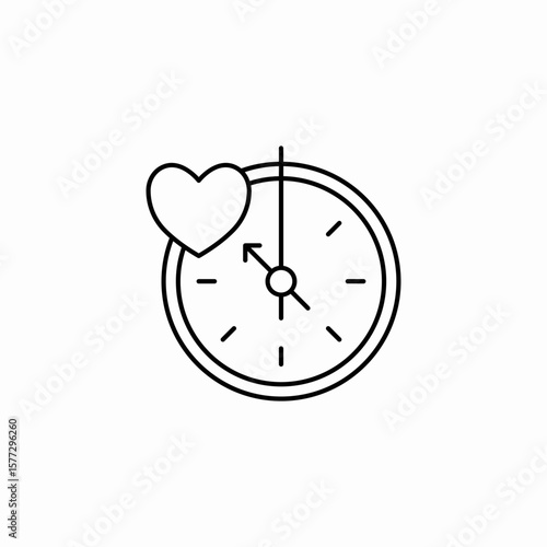 romance time icon sign vector