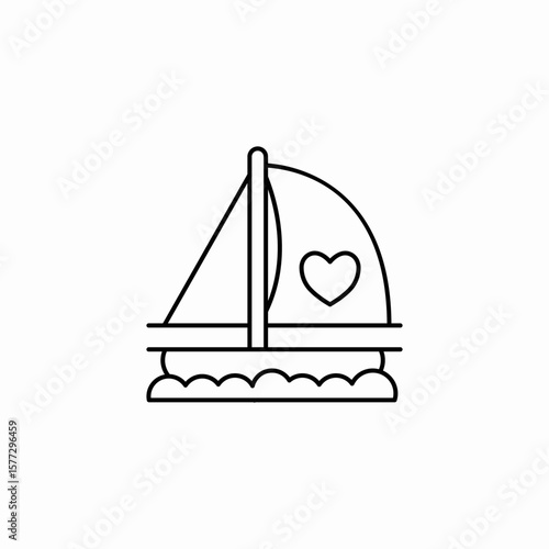 romantic voyage icon sign vector