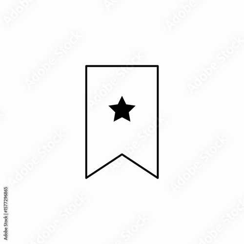 starred bookmark icon sign vector