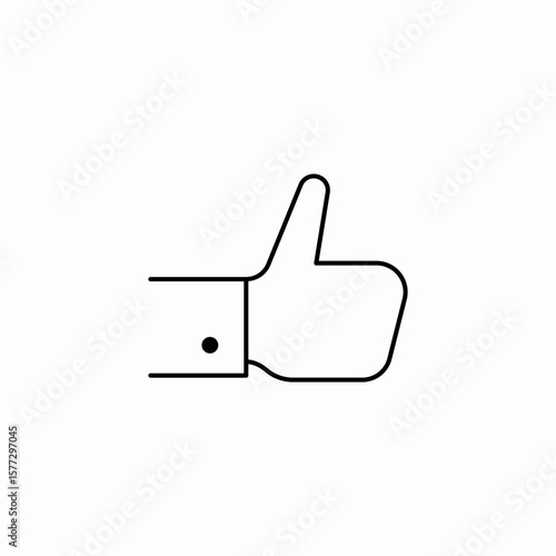 thumbs up icon sign vector