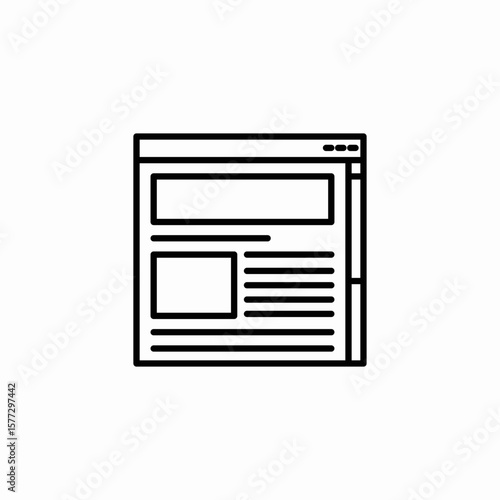 web site layout icon sign vector