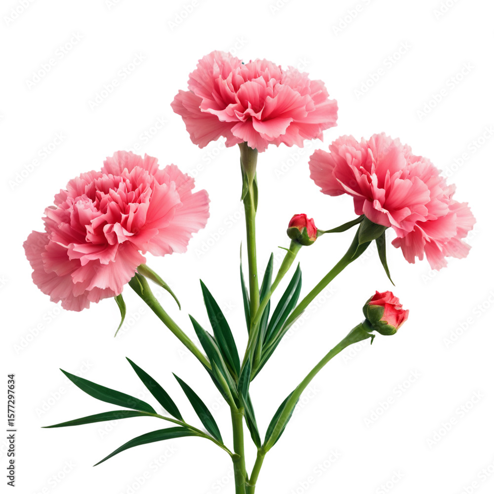 carnation flowers isolated on white carnation flowers isolated on white