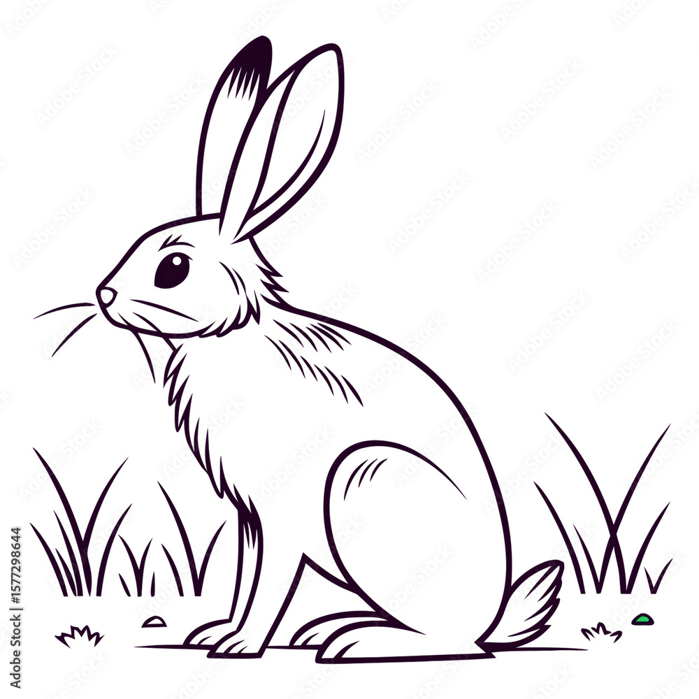 Obraz premium rabbit on a white background
