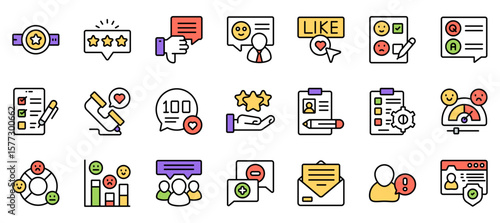 Pack of Customer Feedback flat icon