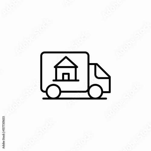 delivery truck icon sign vector