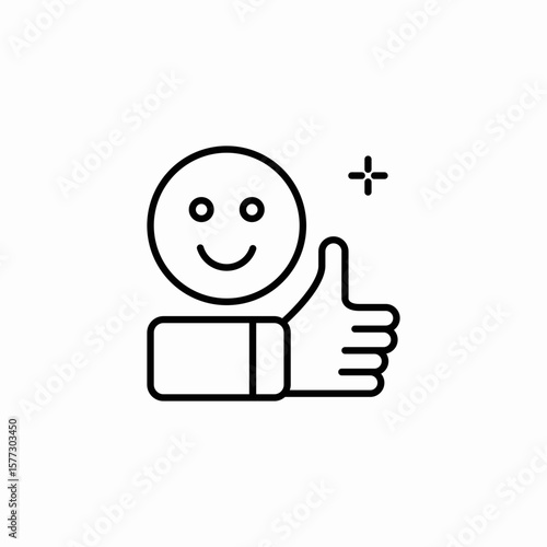 thumbs up like icon sign vector