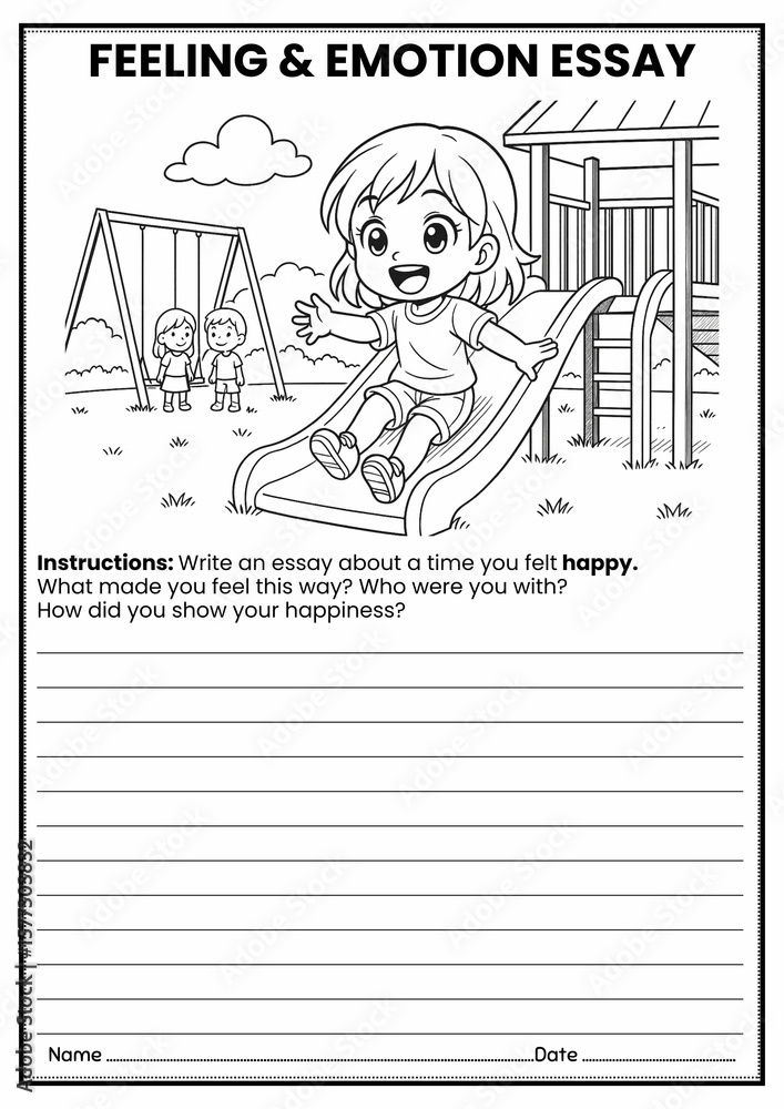 Obraz premium Feeling & Emotion Reflective Essay Worksheets | SEL Writing Activities for Grades 2–5 | Creative Writing | Emotional Regulation & Self-Awareness