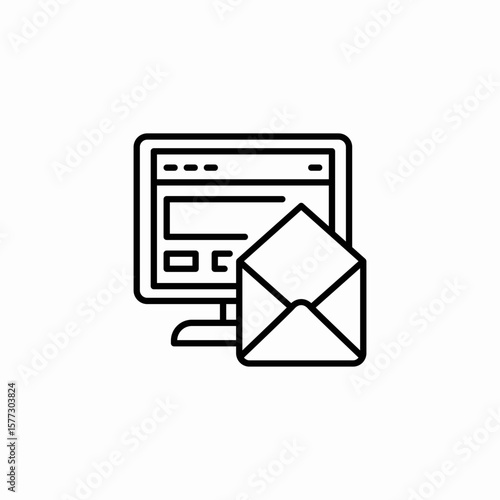 website message icon sign vector