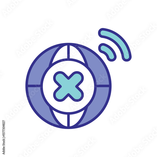 Network Block icon vector
