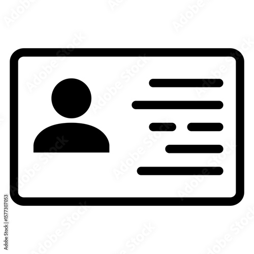 Icono de tarjeta de identificación de usuario