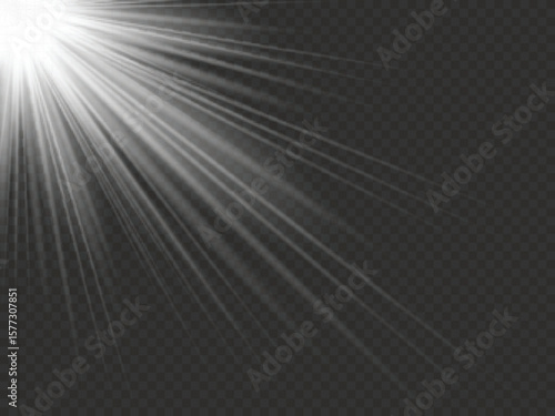 Sunlight or Flare Light Isolated on Transparent Background