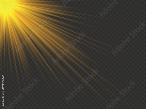 Sunlight or Flare Light Isolated on Transparent Background