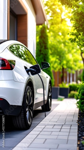 White EV charging at home (1)