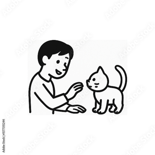 飼い主＆ペット(ねこ)ふれあいシーン１