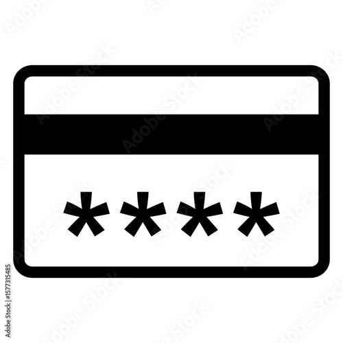 Icono tarjeta de crédito con líneas 