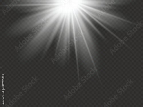 Sunlight or Flare Light Isolated on Transparent Background